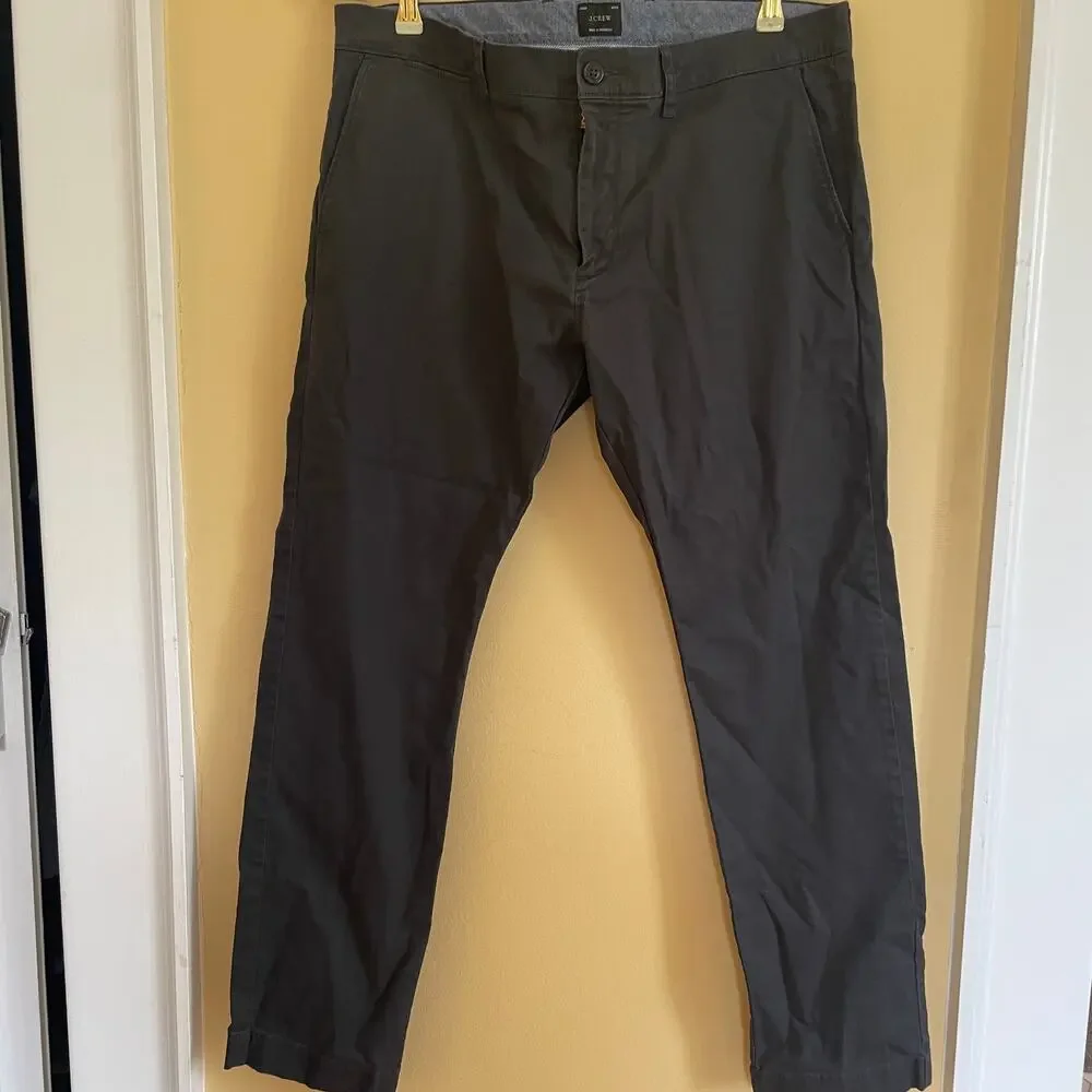 J. Crew 484 Slim-Fit Stretch Chino Pant in Faded Black 34 x 30 Workwear Casual